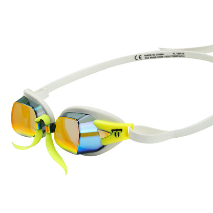 Phelps Chronos Men's Swimming Goggles White/Yellow Mirror Red Alternate 3
