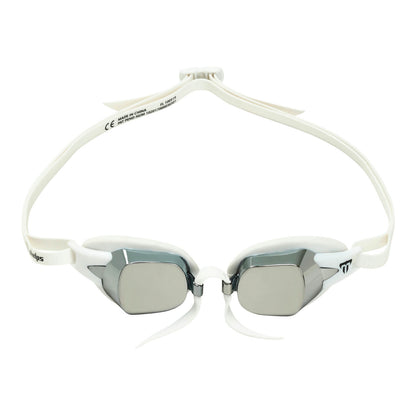 Phelps Chronos Men's Swimming Goggles White Mirror Silver Alternate 1