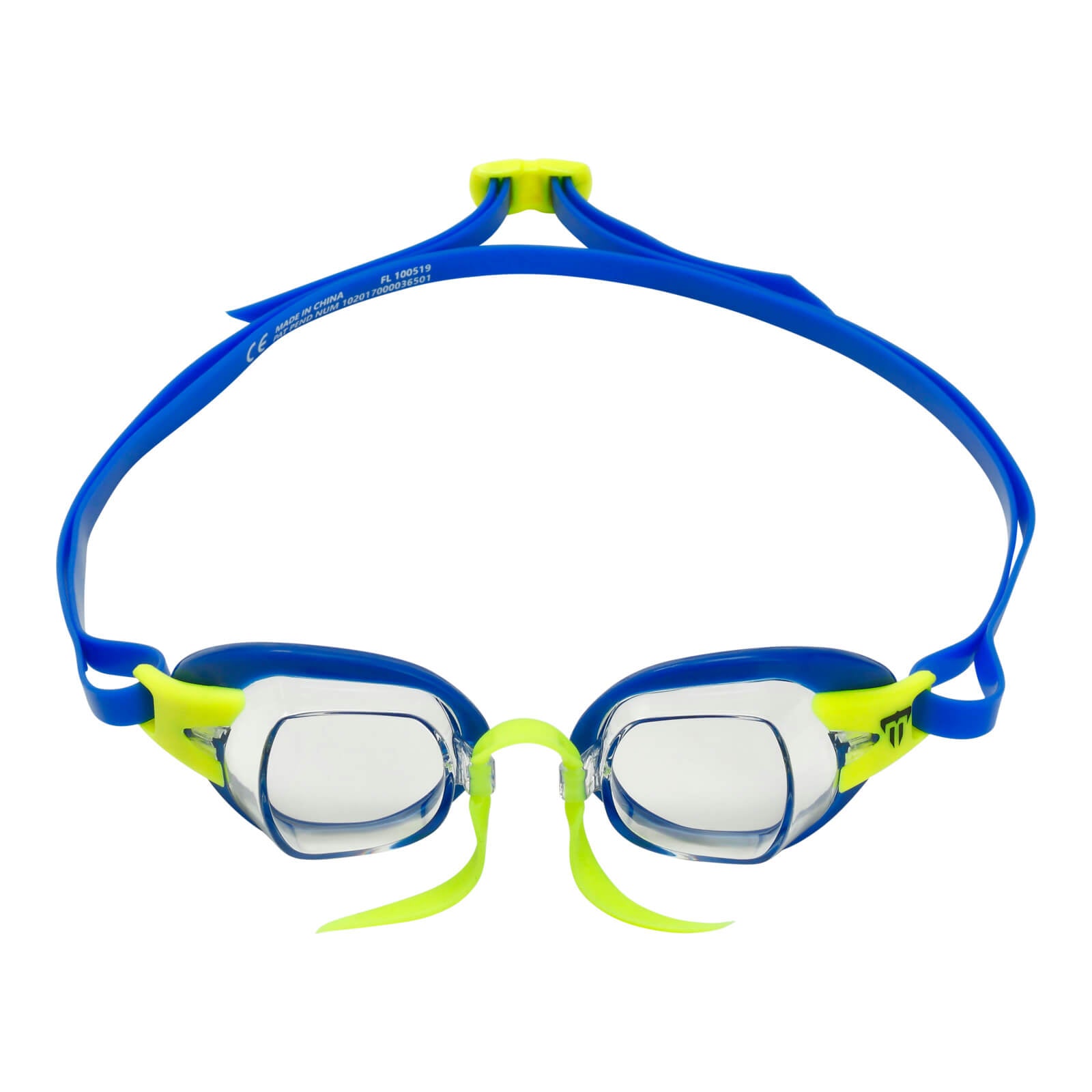 Phelps Chronos Men's Swimming Goggles Blue/Yellow Clear Alternate 1