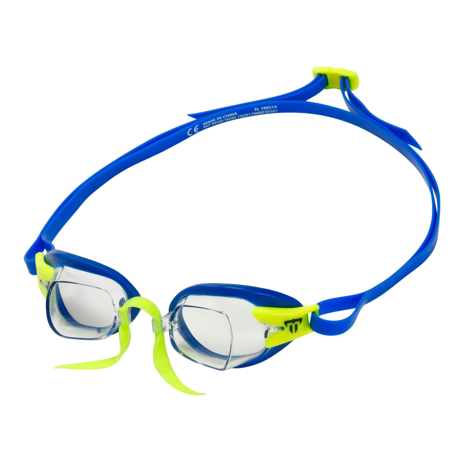Phelps Chronos Men's Swimming Goggles Blue/Yellow Clear Alternate 2
