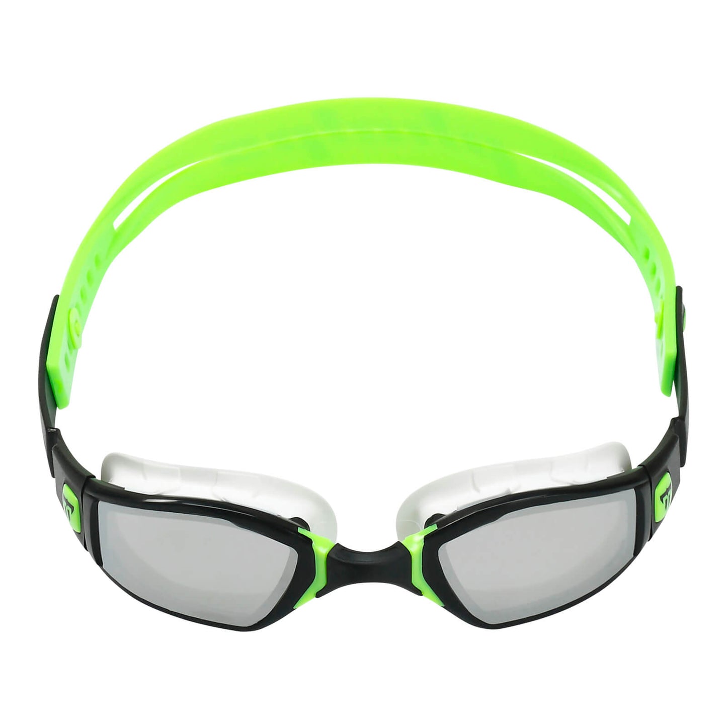 Phelps Ninja Men's Swimming Goggles Black/Green Mirror Silver Alternate 1