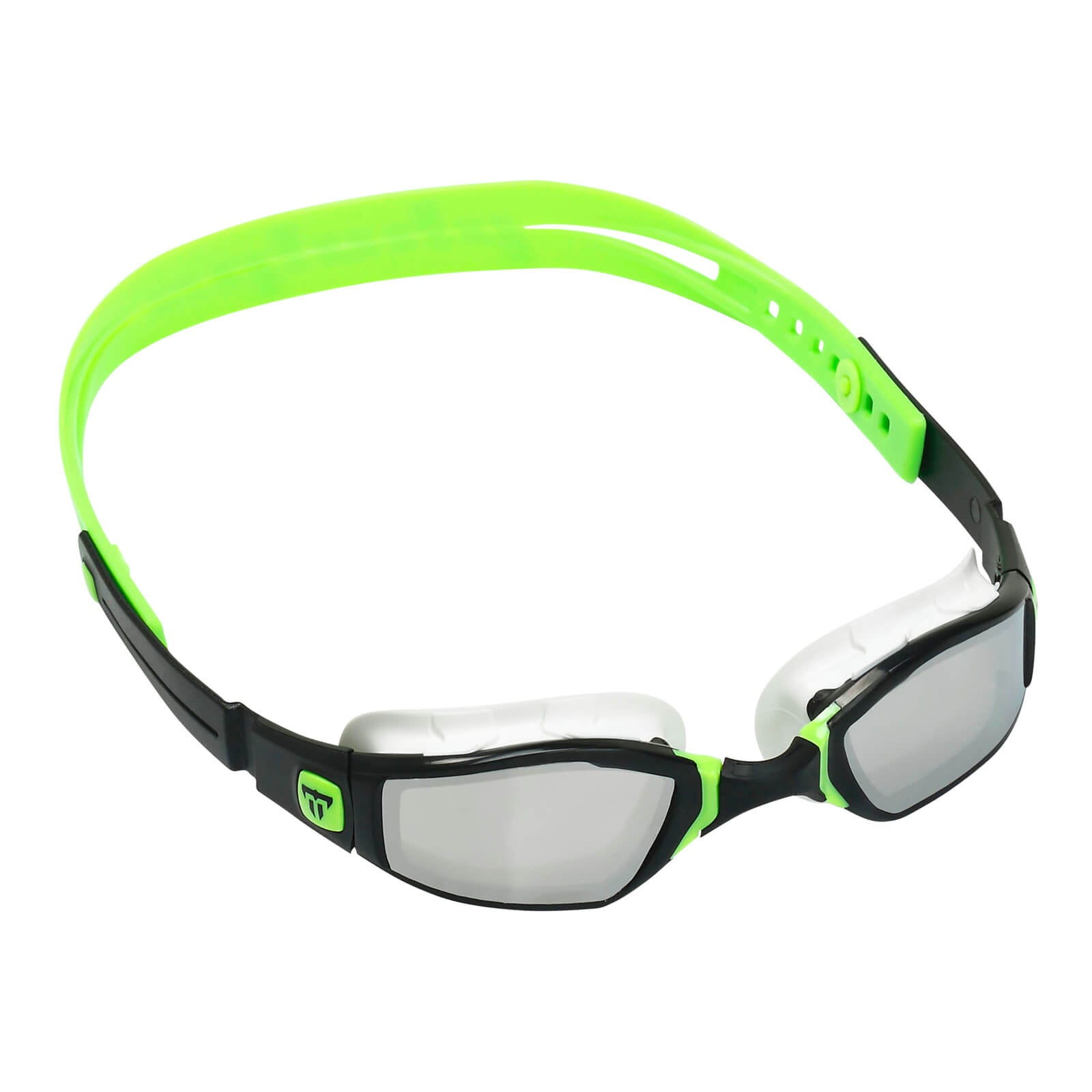 Phelps Ninja Men's Swimming Goggles Black/Green Mirror Silver