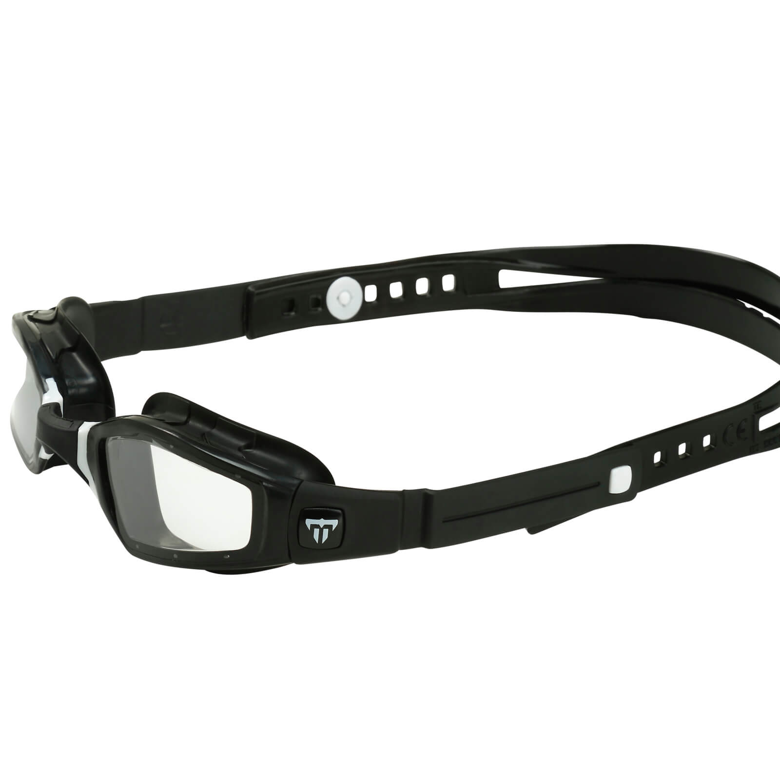 Phelps Ninja Men's Swimming Goggles Black/White Clear Alternate 3