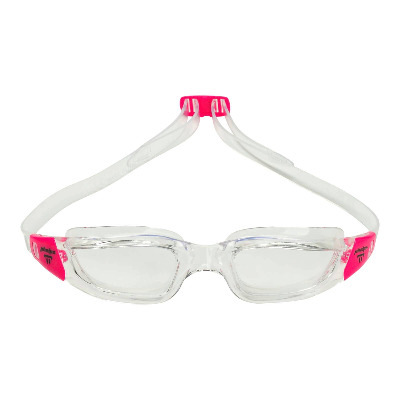 Phelps Tiburon Men's Swimming Goggles Transparent/Pink Clear Alternate 1