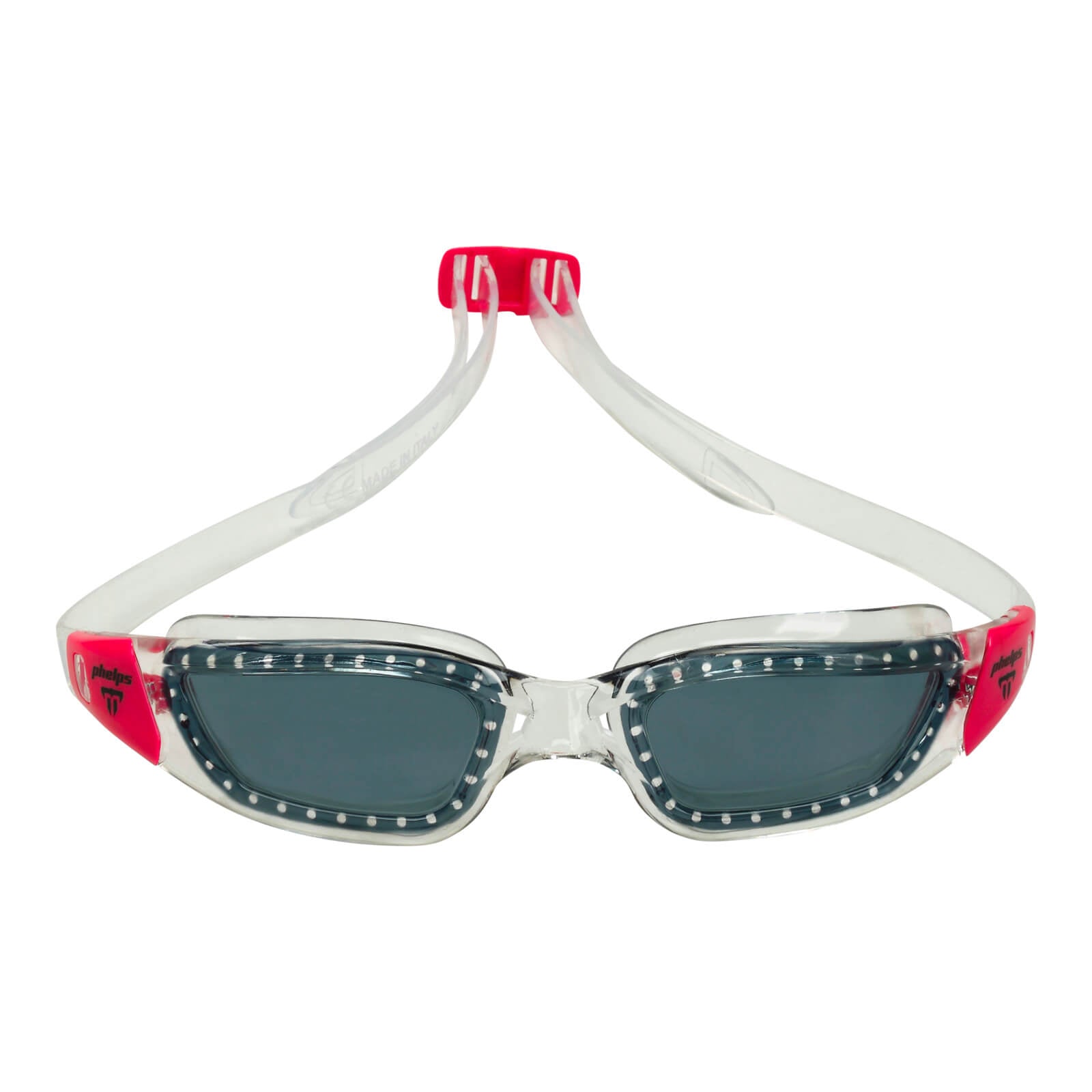 Phelps Tiburon Men's Swimming Goggles Transparent/Pink Smoke Alternate 1