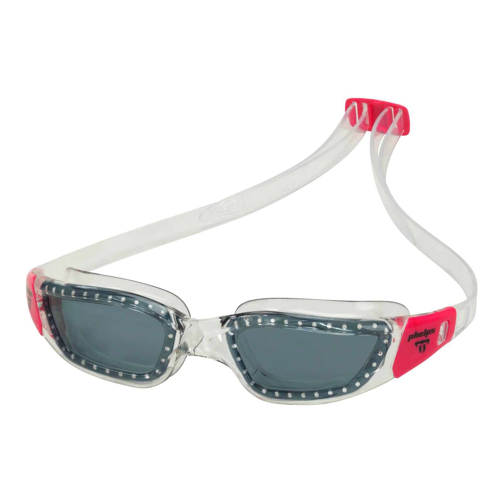Phelps Tiburon Men's Swimming Goggles Transparent/Pink Smoke Alternate 2