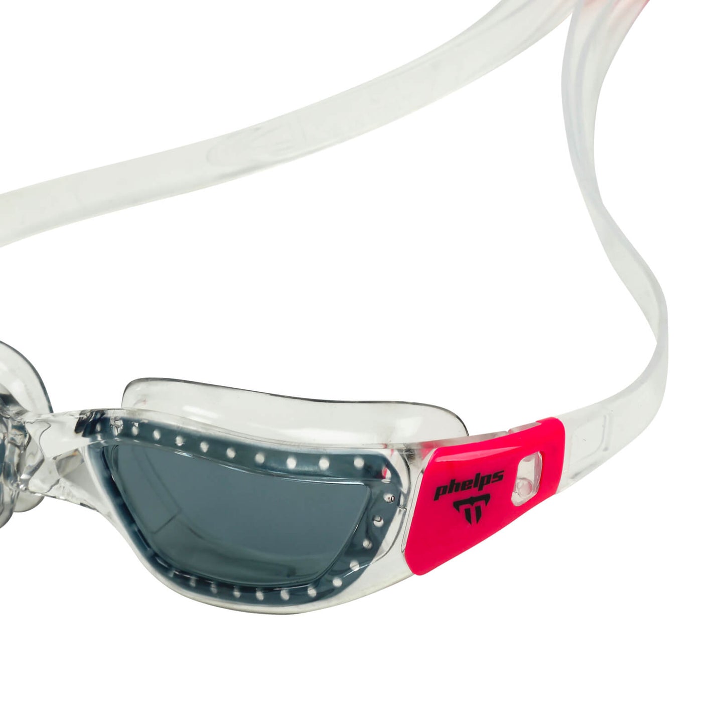 Phelps Tiburon Men's Swimming Goggles Transparent/Pink Smoke Alternate 3
