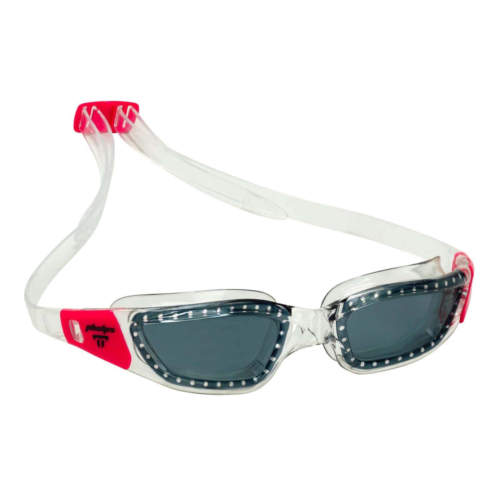 Phelps Tiburon Men's Swimming Goggles Transparent/Pink Smoke