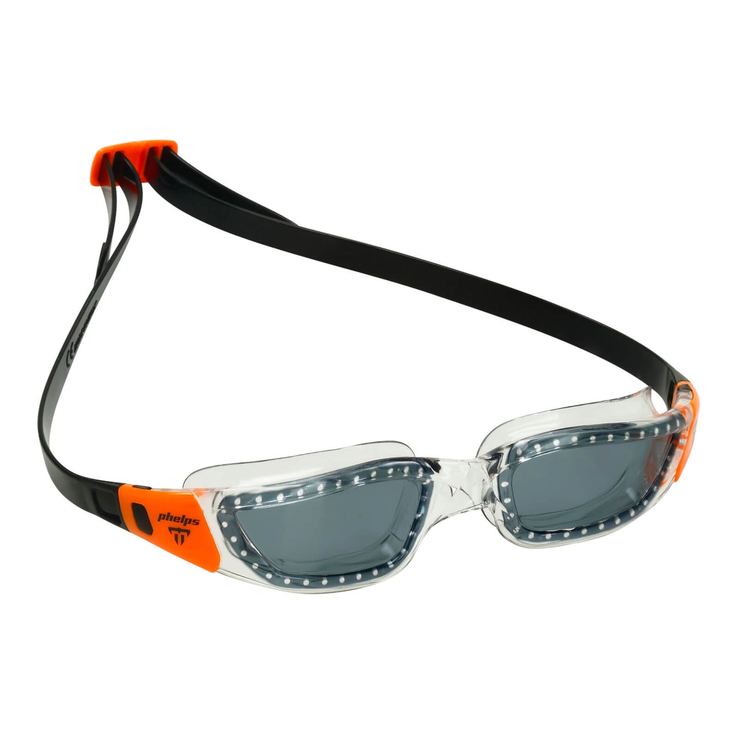 Phelps Tiburon Men's Swimming Goggles Transparent/Orange Smoke
