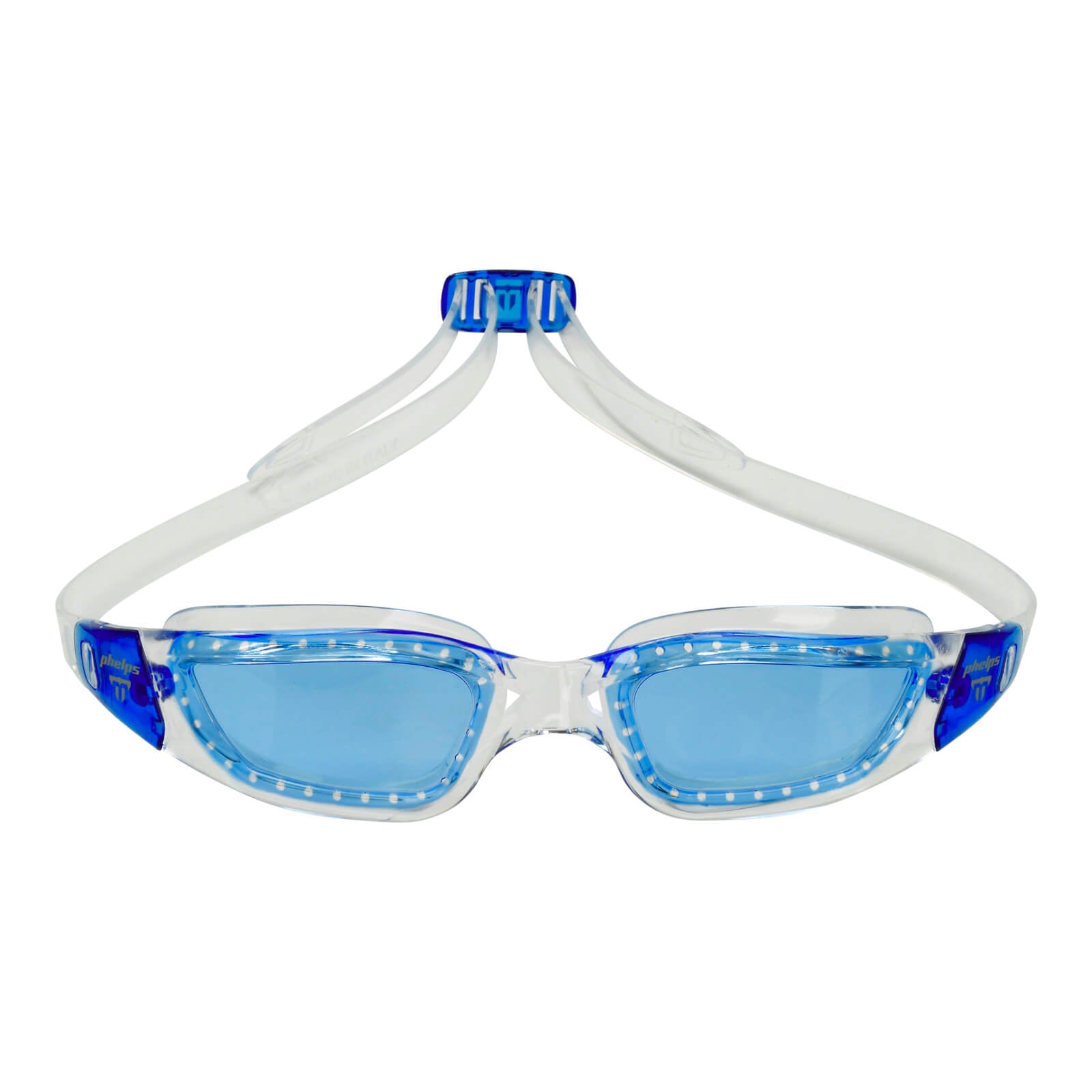 Phelps Tiburon Men's Swimming Goggles Transparent/Blue Blue Alternate 1