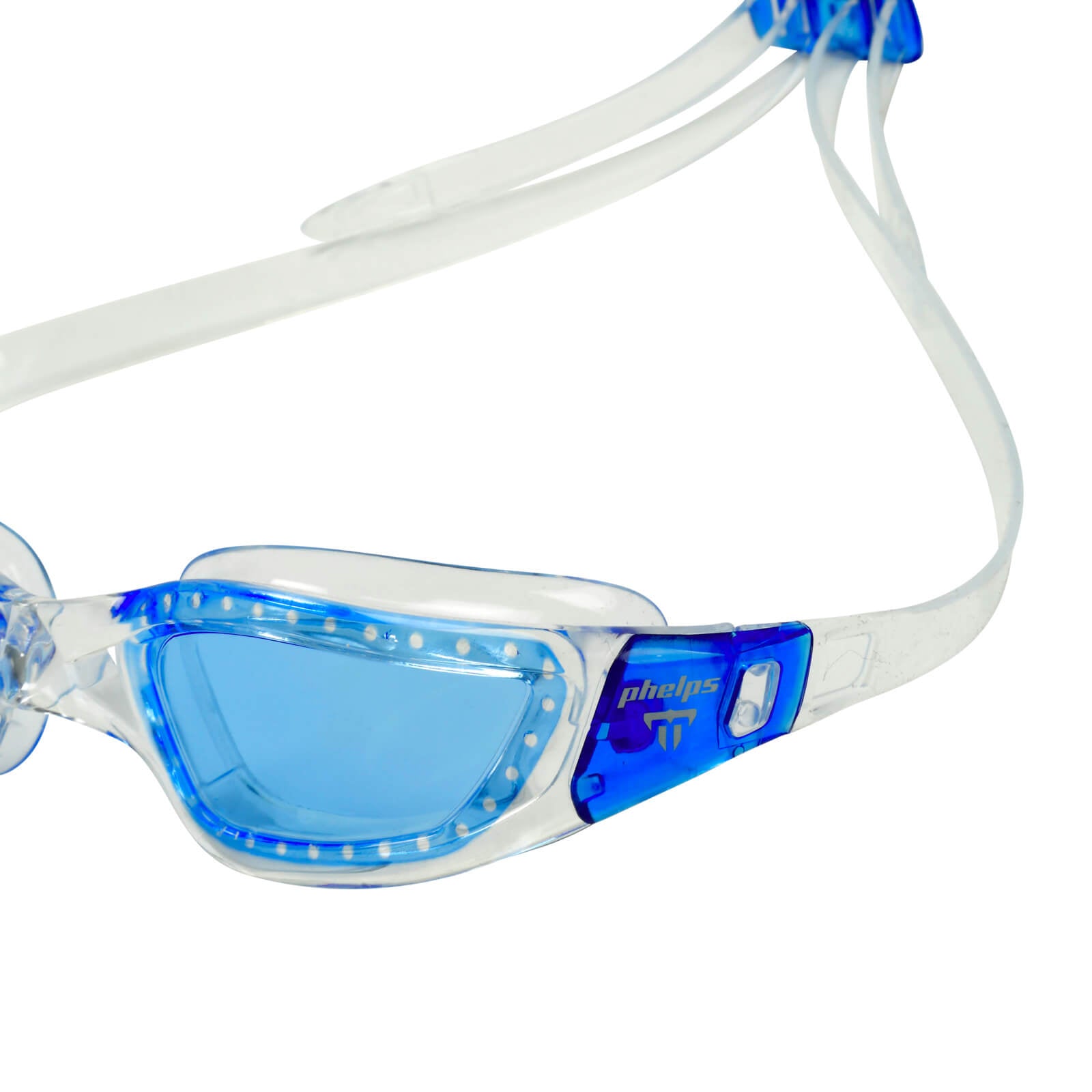 Phelps Tiburon Men's Swimming Goggles Transparent/Blue Blue Alternate 3
