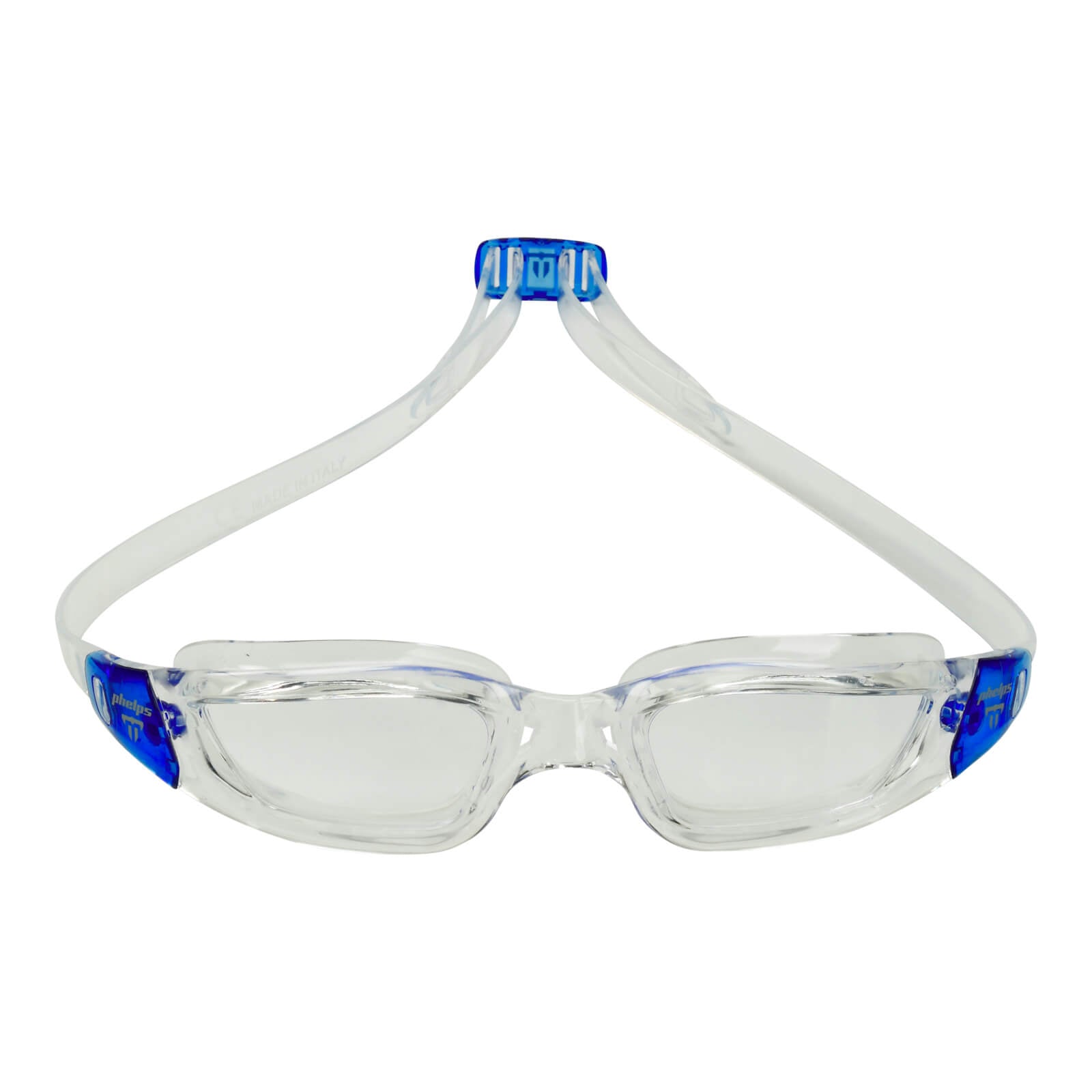 Phelps Tiburon Men's Swimming Goggles Transparent/Blue Clear Alternate 1