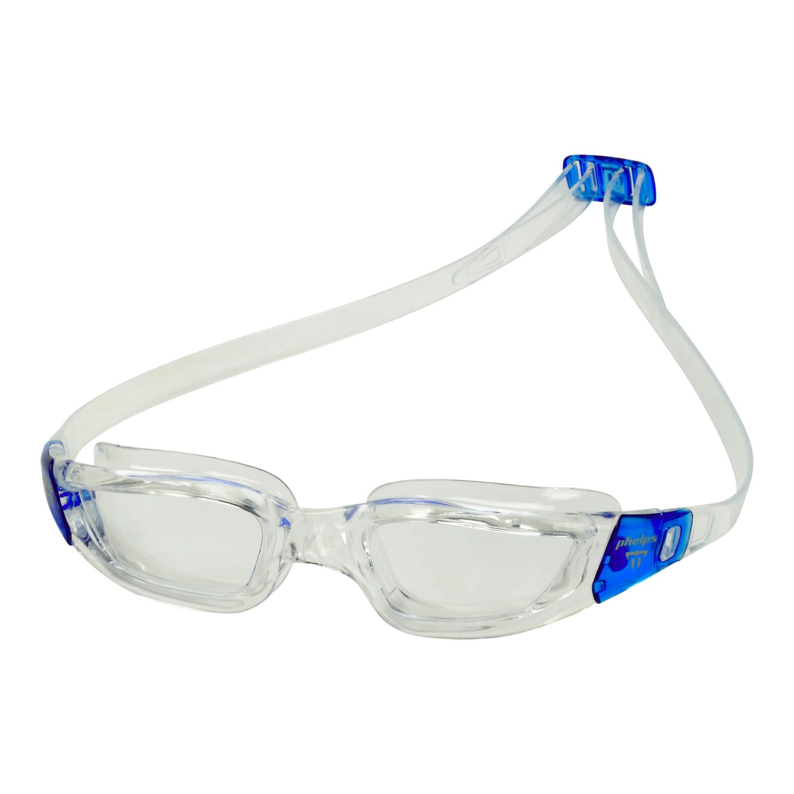 Phelps Tiburon Men's Swimming Goggles Transparent/Blue Clear Alternate 2