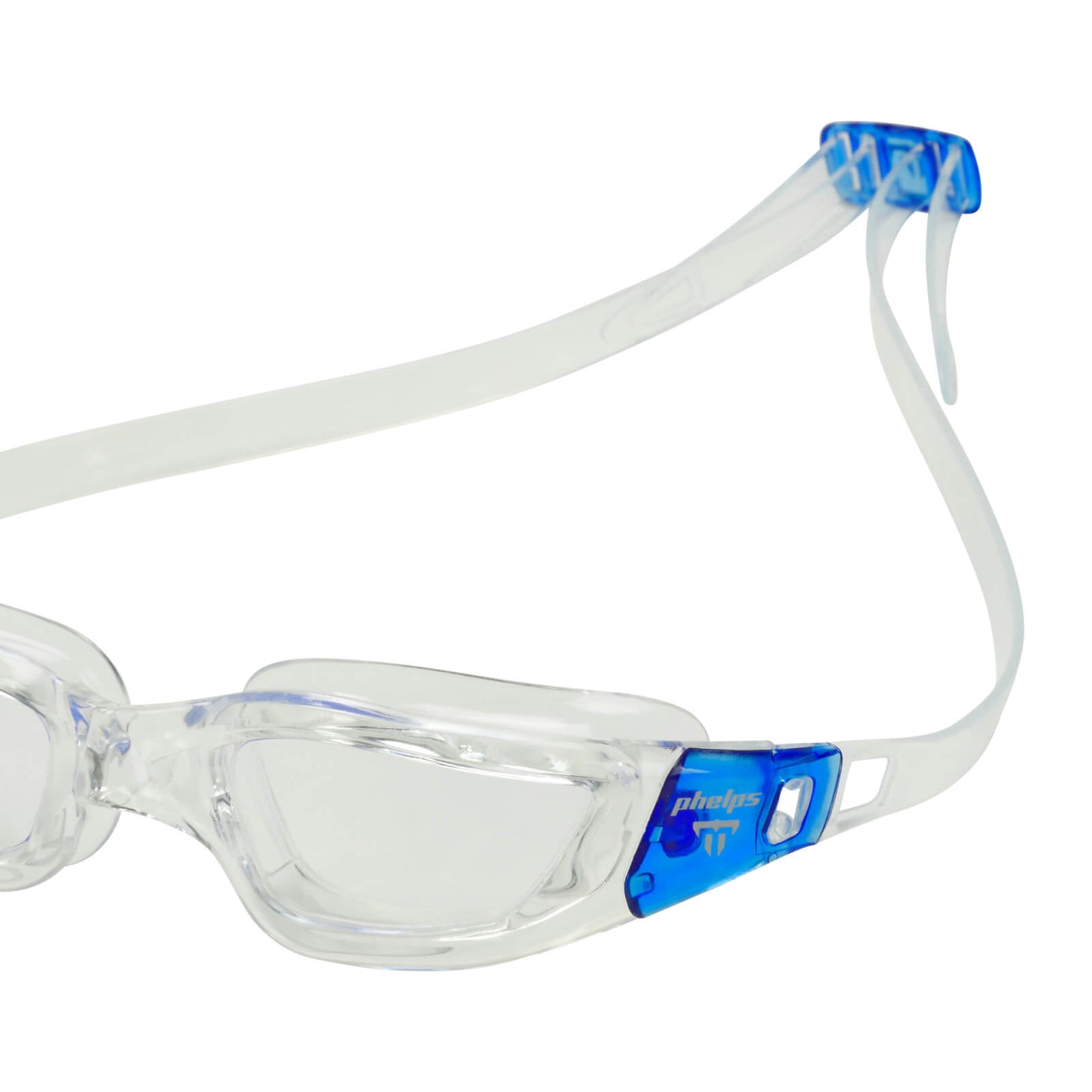 Phelps Tiburon Men's Swimming Goggles Transparent/Blue Clear Alternate 3