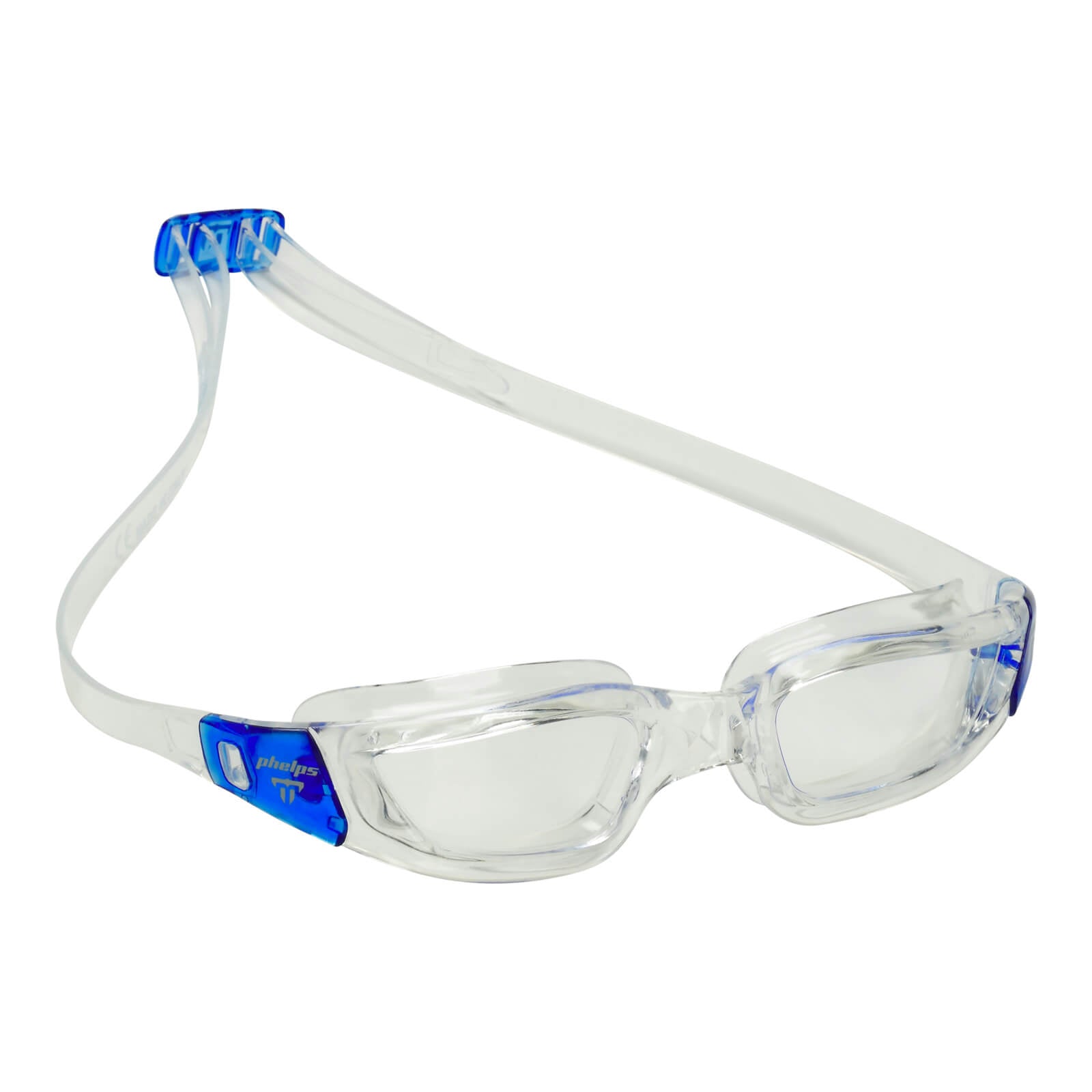 Phelps Tiburon Men's Swimming Goggles Transparent/Blue Clear