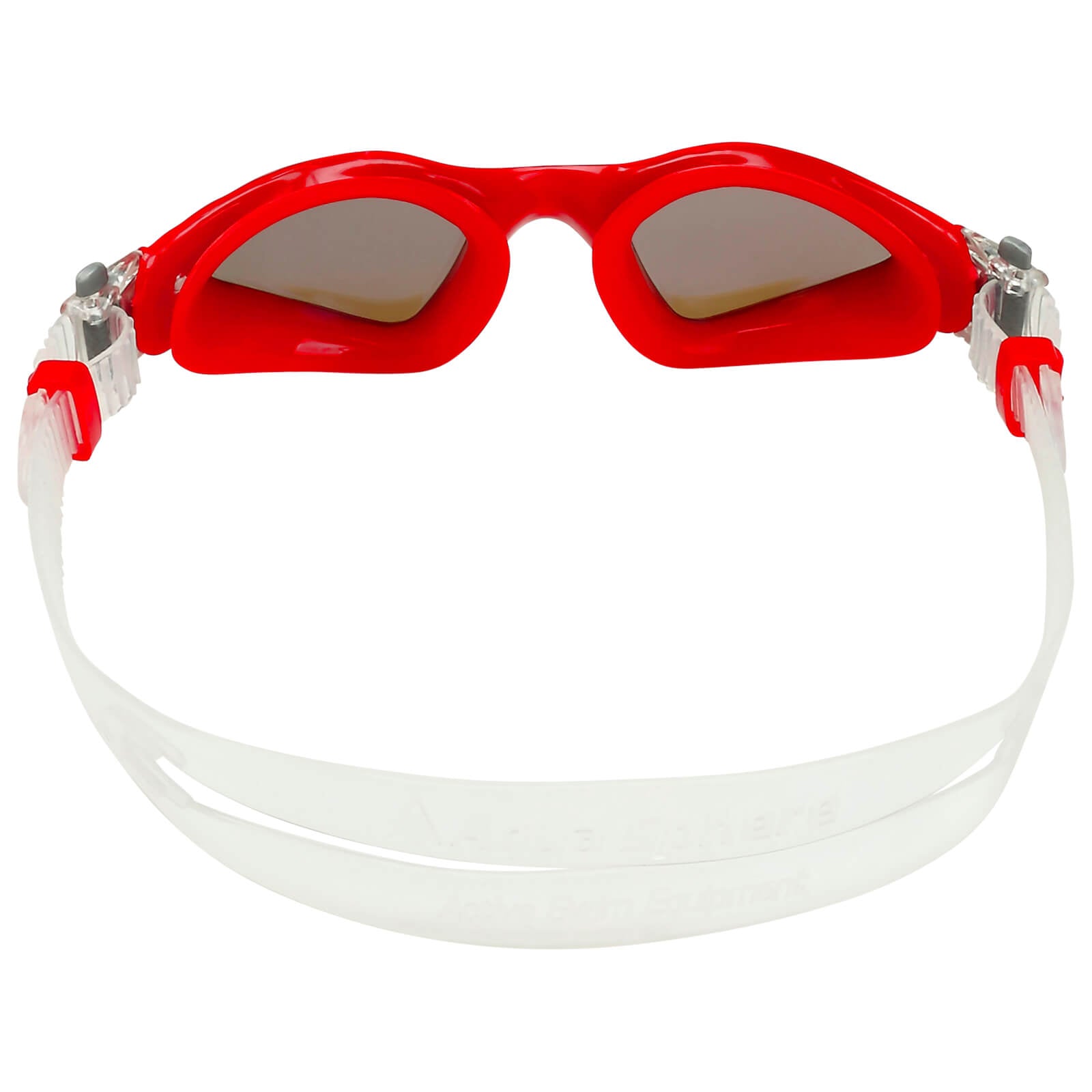 Men's Swimming Goggles Aqua Sphere Kayenne Compact Adult Triathlon Open Water Red/White - Blue Titanium Mirrored Alternate 3
