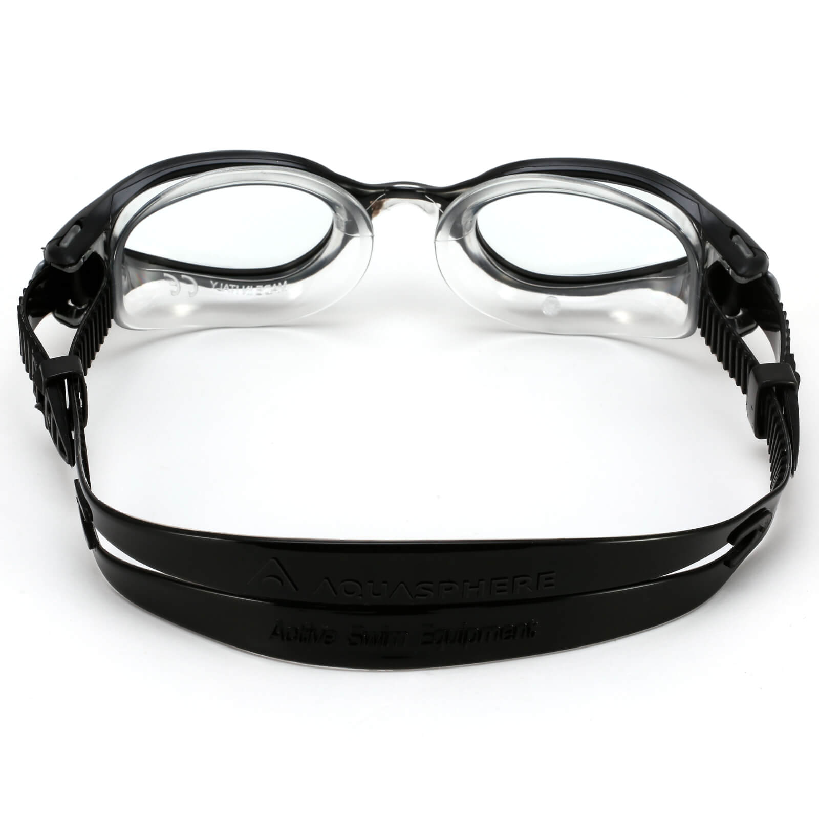 Men's Swimming Goggles Aqua Sphere Kaiman Exo Adult Triathlon Open Water Black/Clear - Clear Alternate 3