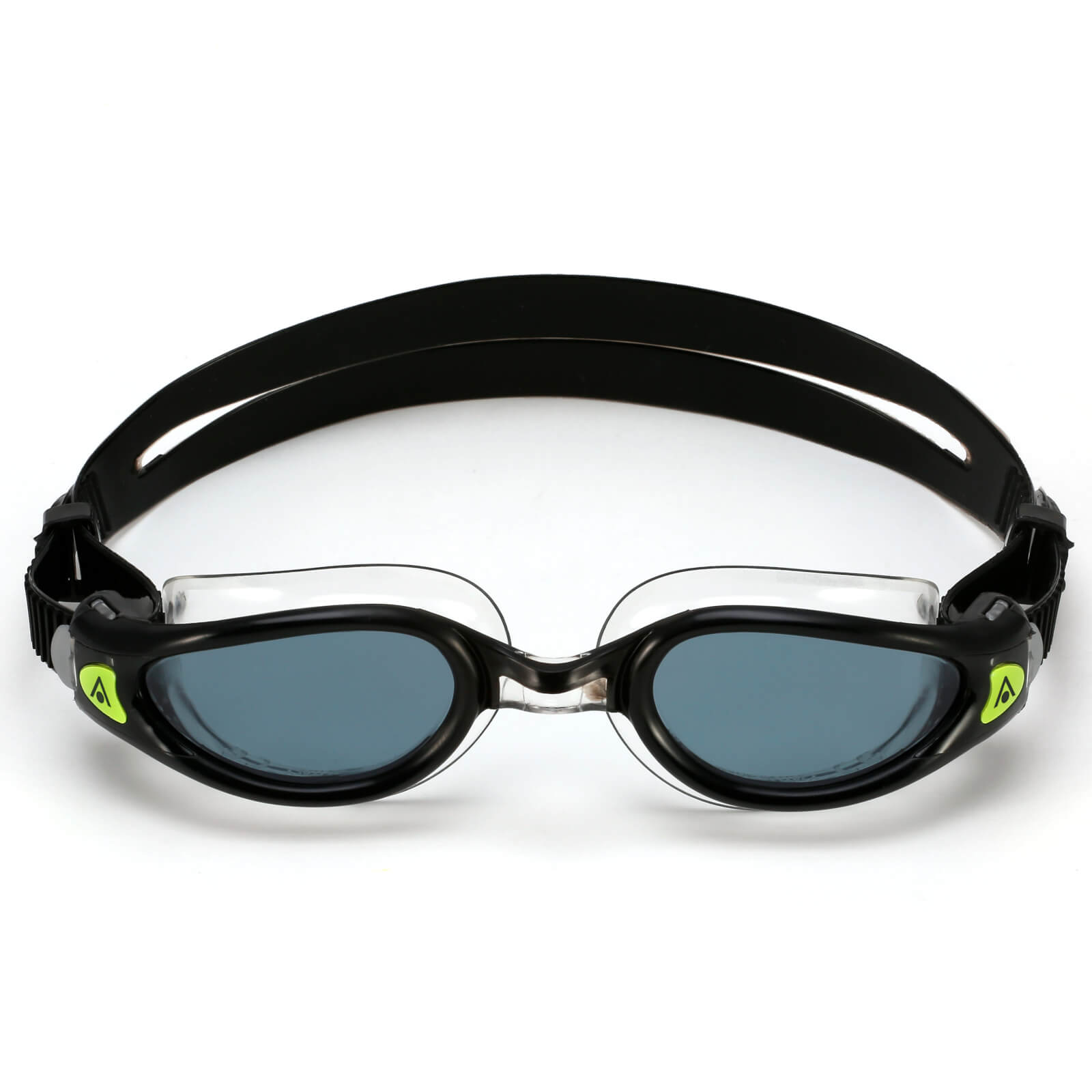 Men's Swimming Goggles Aqua Sphere Kaiman Exo Adult Triathlon Open Water Black/Clear - Smoke Alternate 1