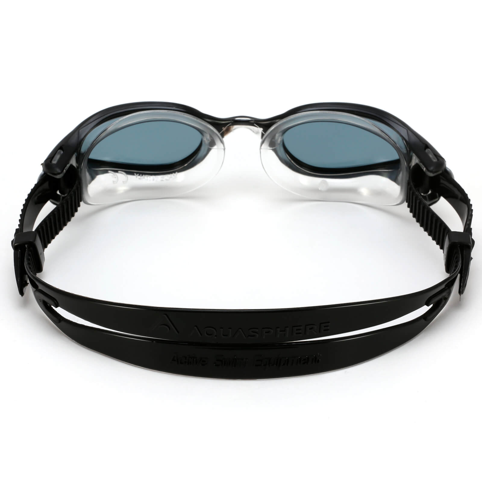 Men's Swimming Goggles Aqua Sphere Kaiman Exo Adult Triathlon Open Water Black/Clear - Smoke Alternate 3