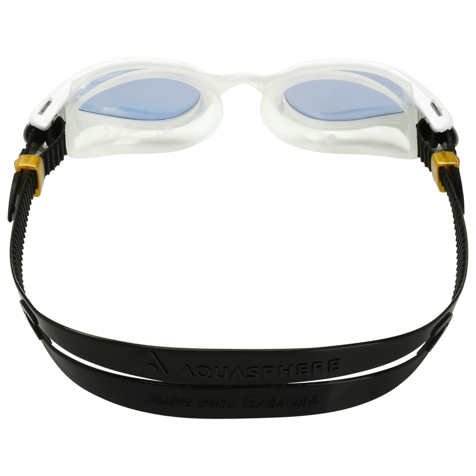 Men's Swimming Goggles Aqua Sphere Kaiman Exo Adult Triathlon Open Water White/Clear - Gold Titanium Mirrored Alternate 3
