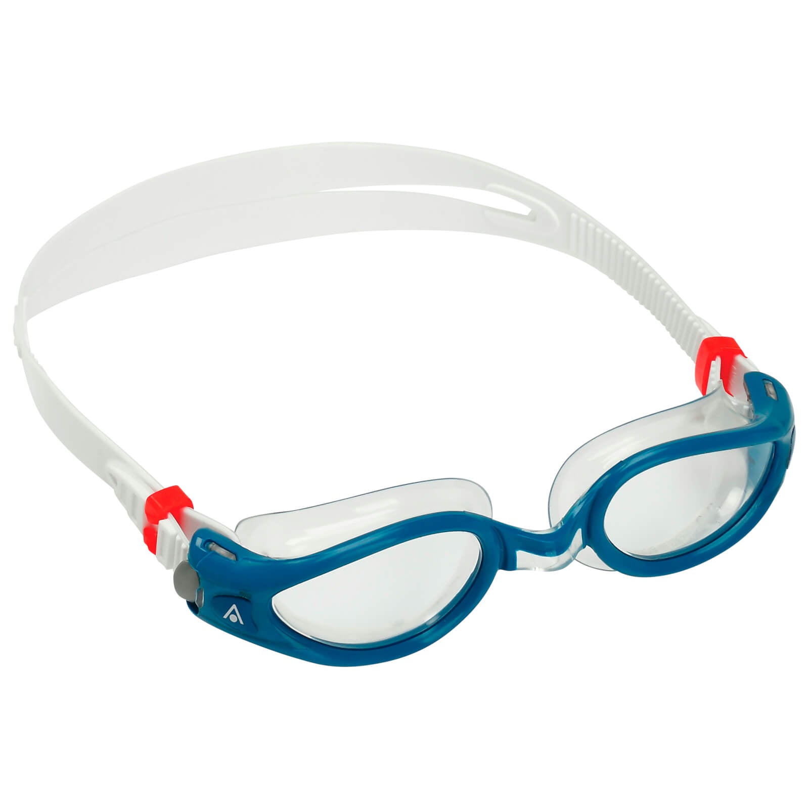 Men's Swimming Goggles Aqua Sphere Kaiman Exo Adult Triathlon Open Water Blue/Transparent - Clear Alternate 2
