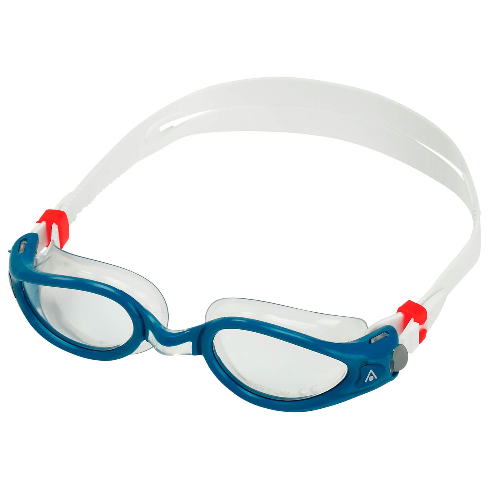 Men's Swimming Goggles Aqua Sphere Kaiman Exo Adult Triathlon Open Water Blue/Transparent - Clear