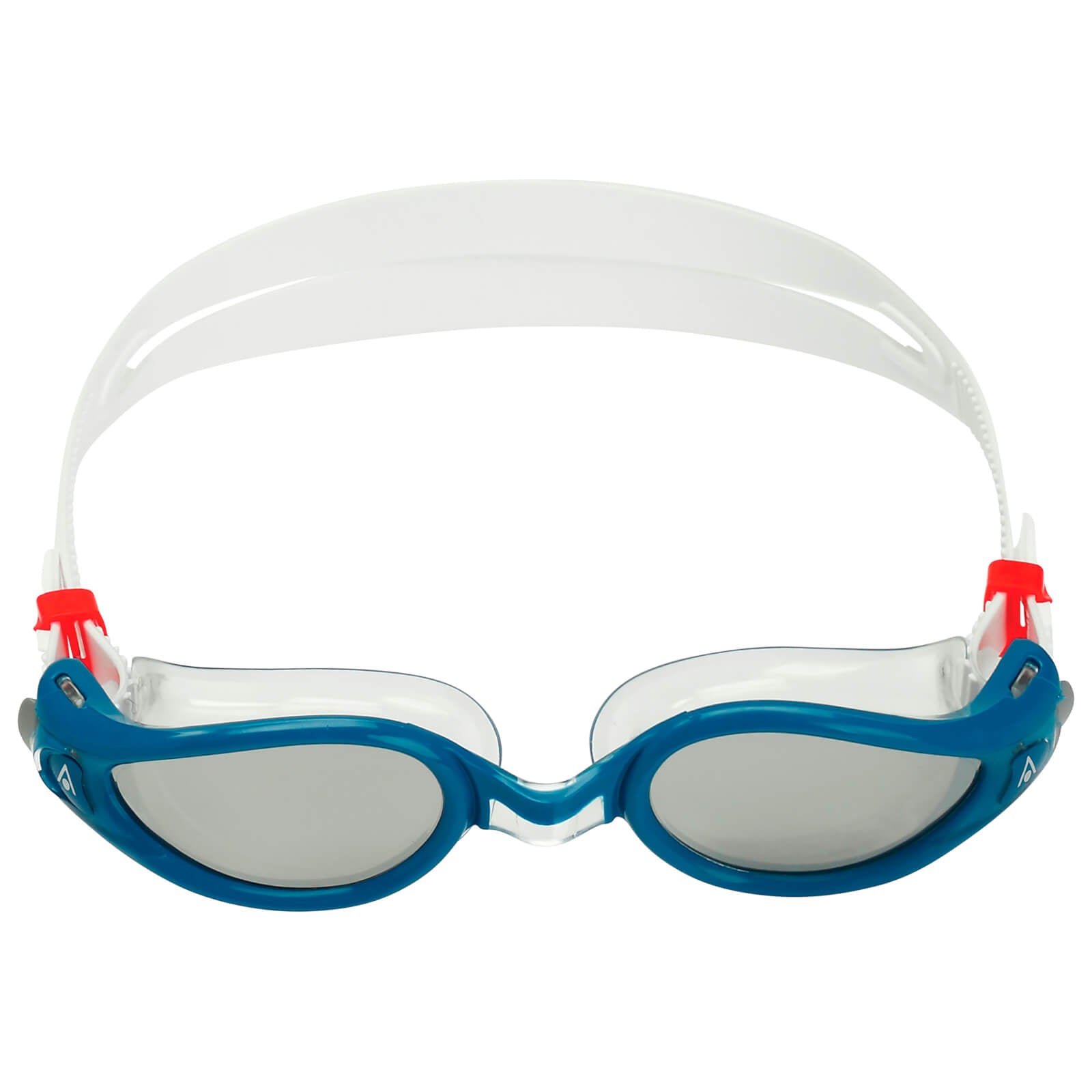 Men's Swimming Goggles Aqua Sphere Kaiman Exo Adult Triathlon Open Water Blue/Transparent - Polarised Silver Mirrored Alternate 1