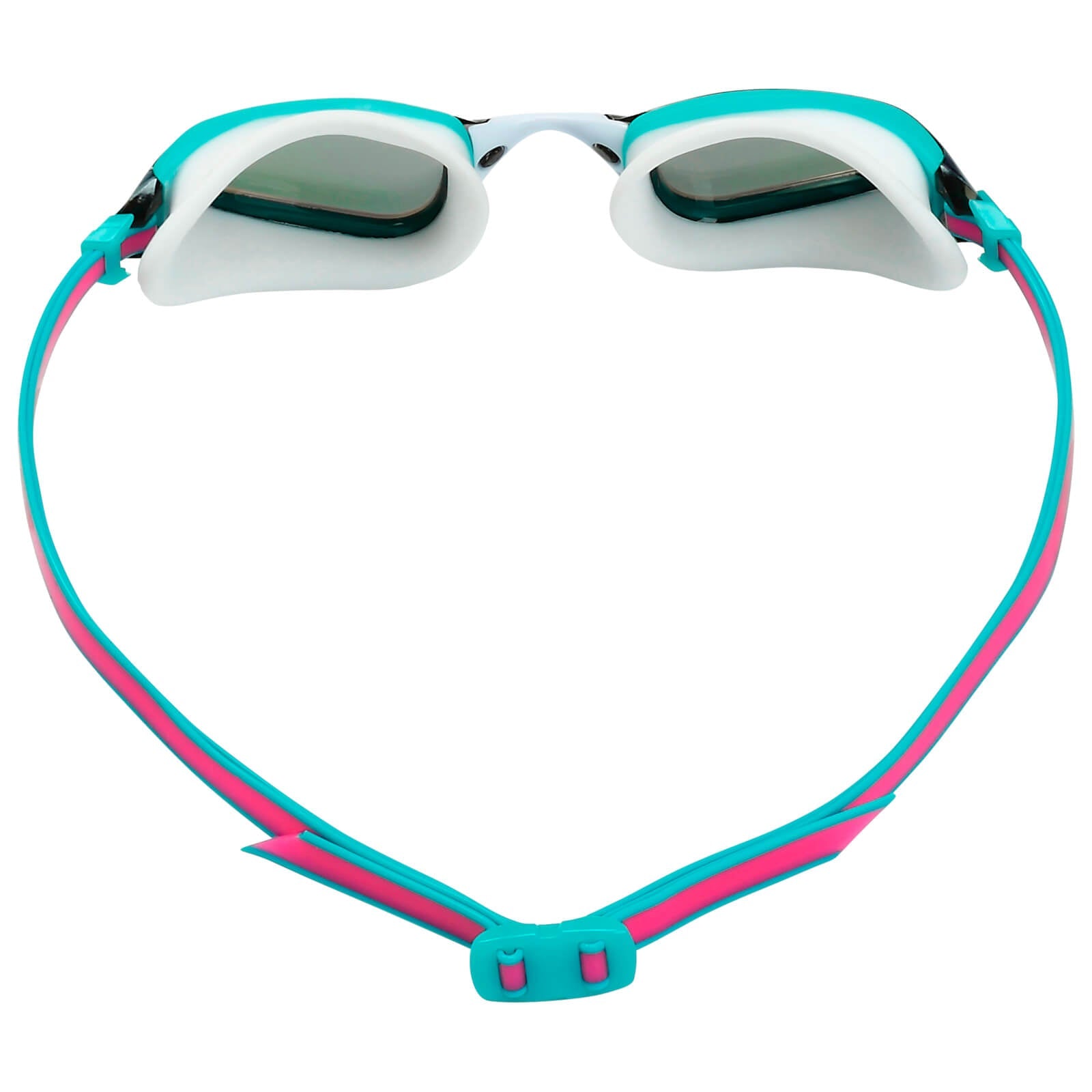 Men's Swimming Goggles Aqua Sphere Fastlane Adult Fitness Pool Pink/Turquoise - Pink Titanium Mirrored Alternate 3