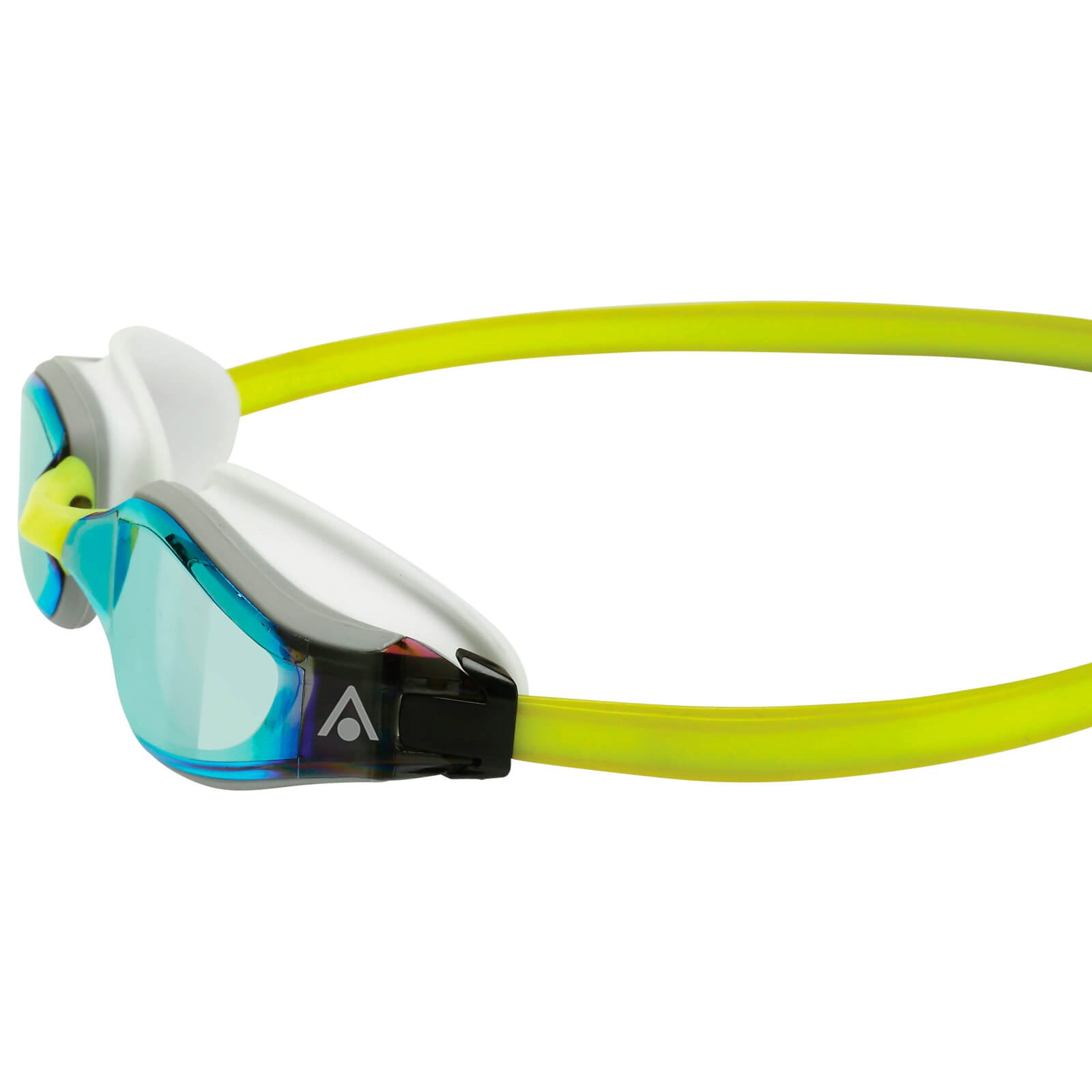 Men's Swimming Goggles Aqua Sphere Fastlane Adult Fitness Pool White/Yellow - Yellow Titanium Mirrored Alternate 4