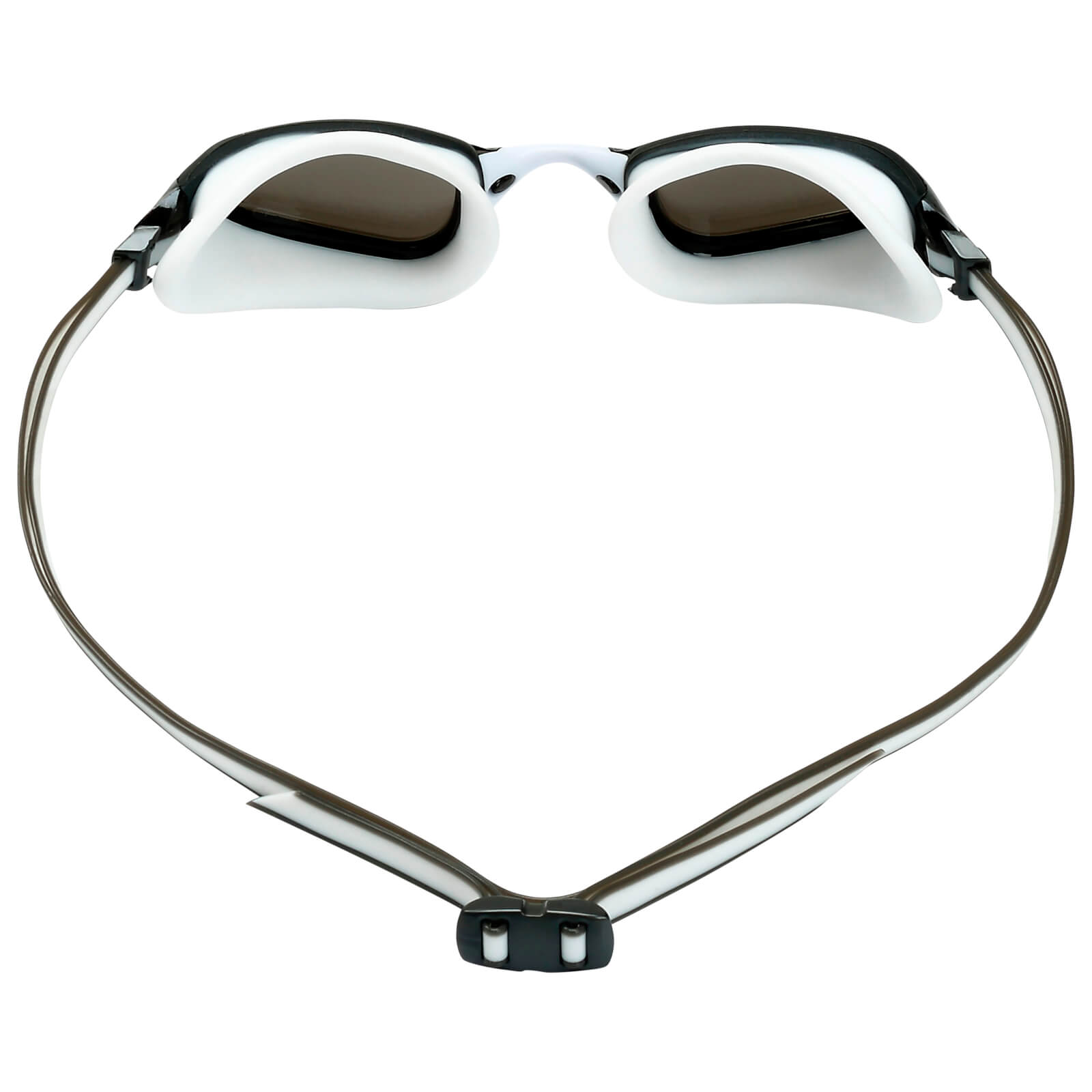 Men's Swimming Goggles Aqua Sphere Fastlane Adult Fitness Pool White/Grey - Silver Mirrored Alternate 3