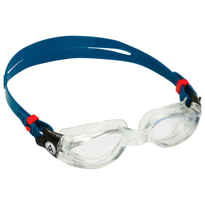 Men's Swimming Goggles Aqua Sphere Kaiman Adult Fitness Pool Transparent/Blue - Clear Alternate 2