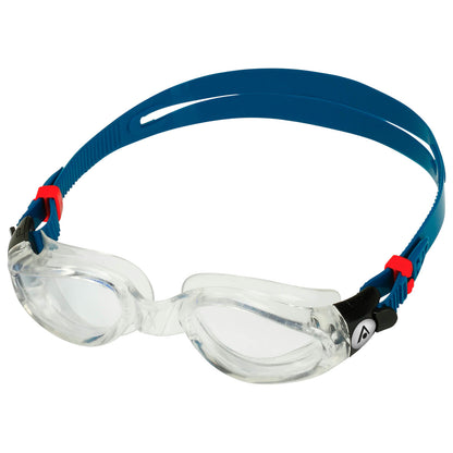 Men's Swimming Goggles Aqua Sphere Kaiman Adult Fitness Pool Transparent/Blue - Clear