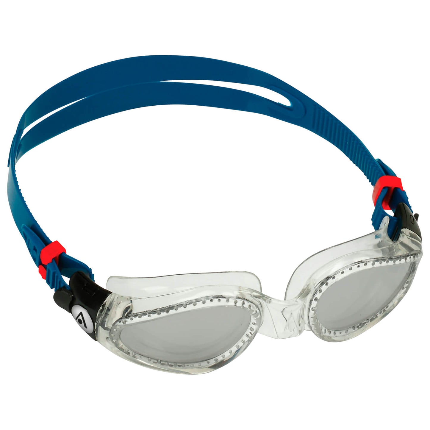 Men's Swimming Goggles Aqua Sphere Kaiman Adult Fitness Pool Transparent/Blue - Silver Mirrored Alternate 2