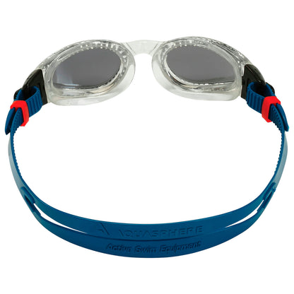 Men's Swimming Goggles Aqua Sphere Kaiman Adult Fitness Pool Transparent/Blue - Silver Mirrored Alternate 3