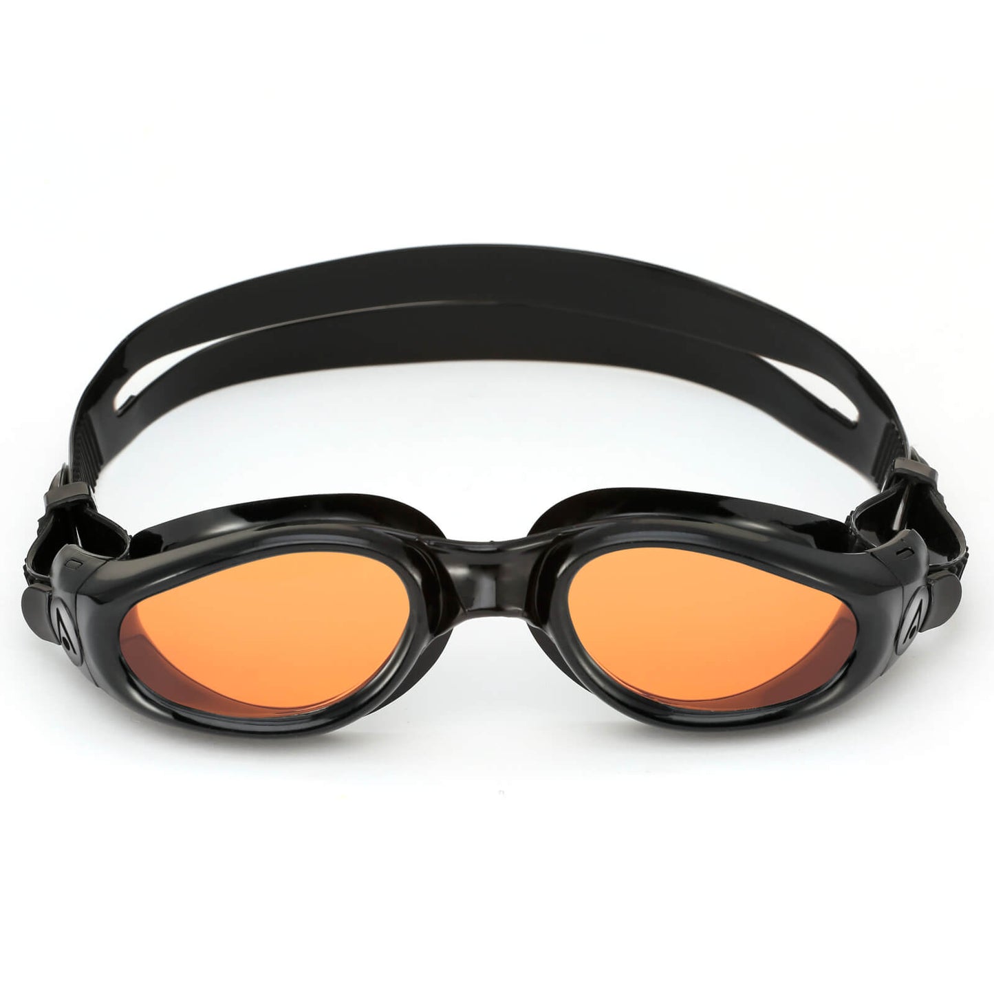 Men's Swimming Goggles Aqua Sphere Kaiman Adult Fitness Pool Black - Amber Tinted Alternate 1