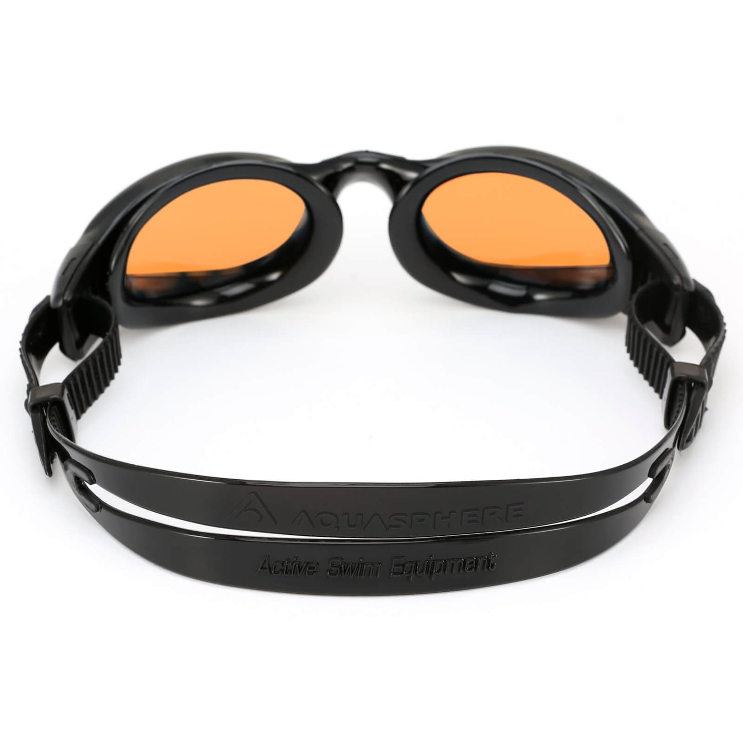 Men's Swimming Goggles Aqua Sphere Kaiman Adult Fitness Pool Black - Amber Tinted Alternate 3