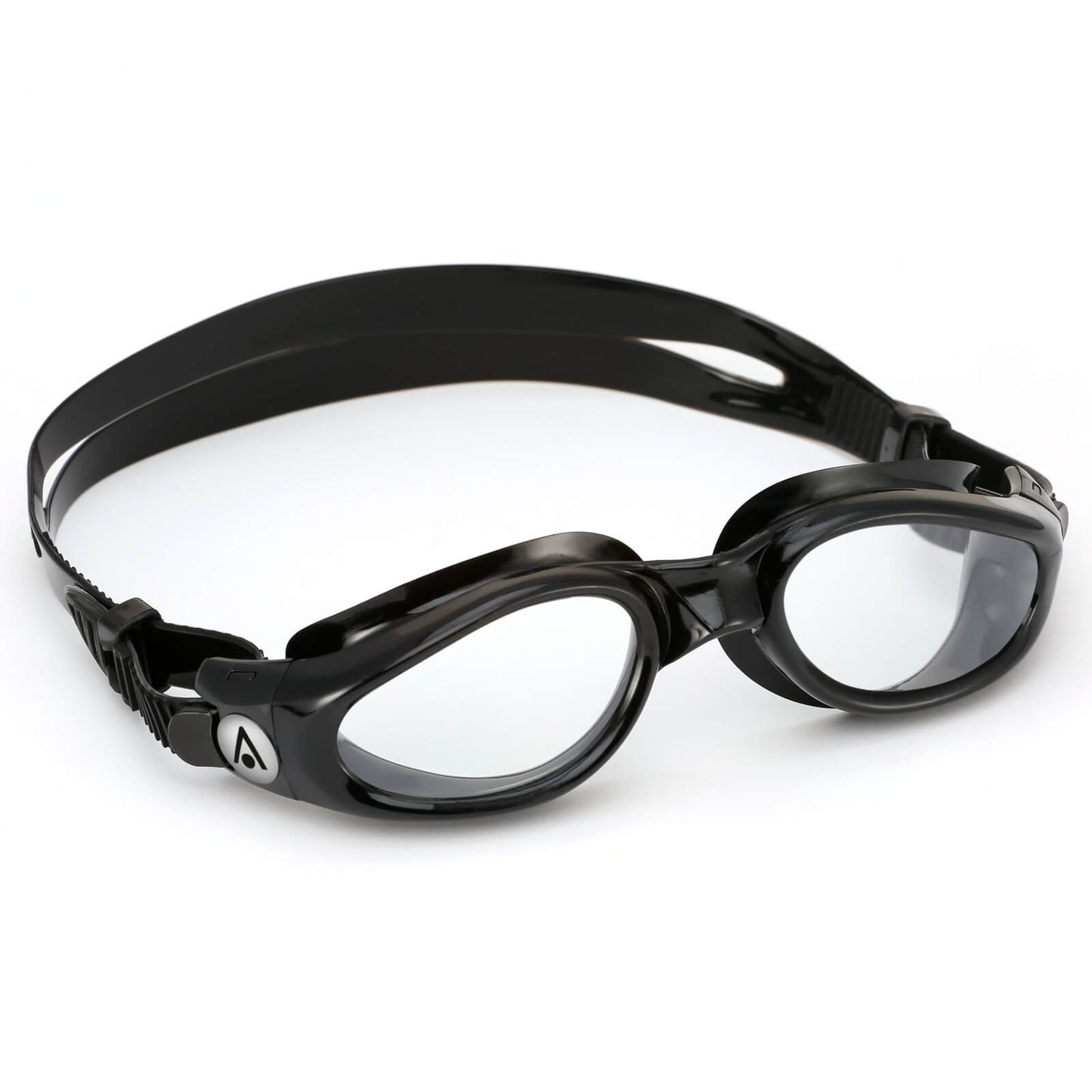 Men's Swimming Goggles Aqua Sphere Kaiman Adult Fitness Pool Black - Clear Alternate 2