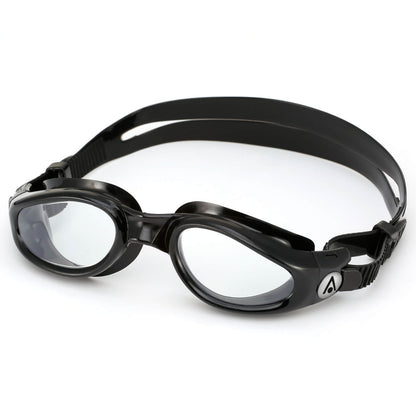 Men's Swimming Goggles Aqua Sphere Kaiman Adult Fitness Pool Black - Clear