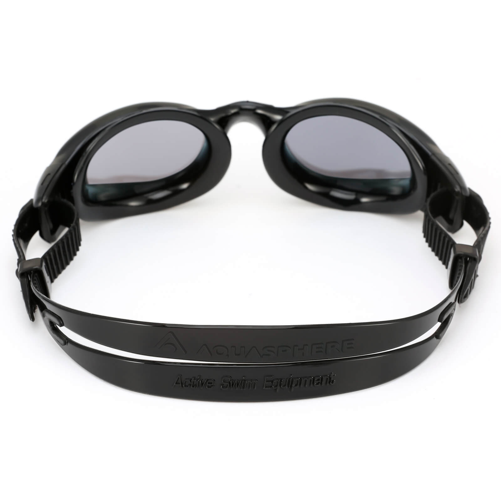 Men's Swimming Goggles Aqua Sphere Kaiman Adult Fitness Pool Black - Silver Mirrored Alternate 3