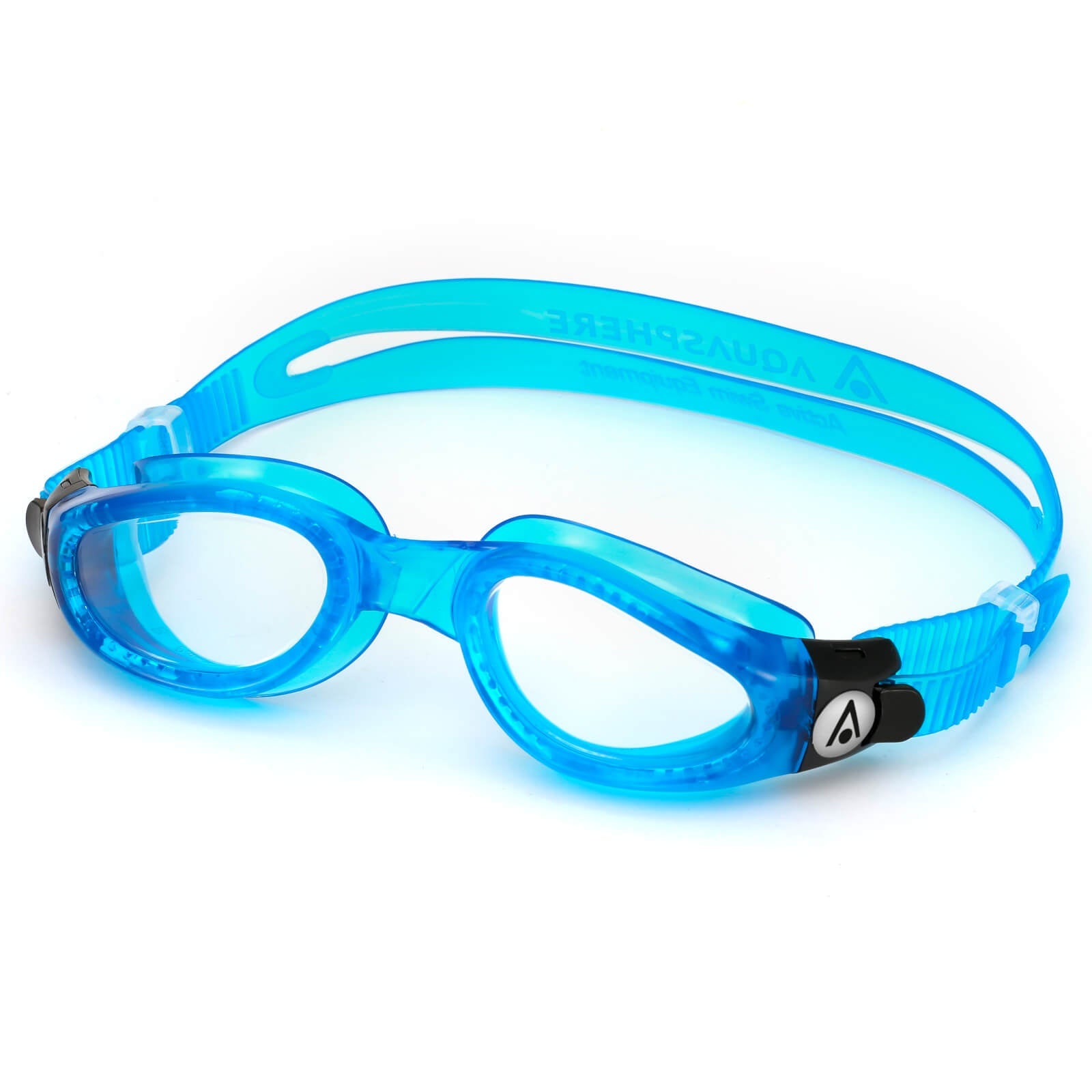 Men's Swimming Goggles Aqua Sphere Kaiman Adult Fitness Pool Light Blue - Clear