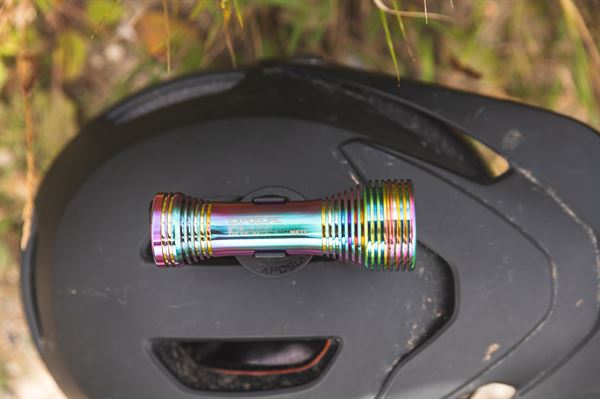Exposure Diablo Mk12 2022 Oil Slick Neo Chrome Rainbow Finish Front Bike Light