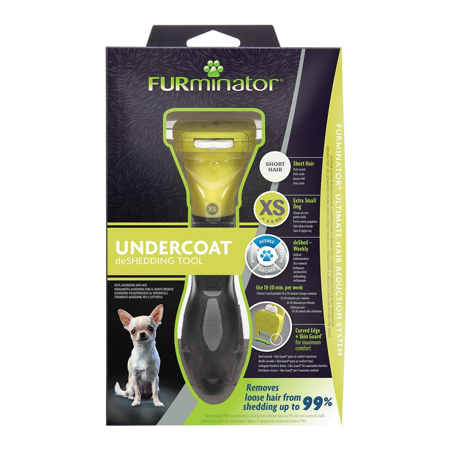 Dog Grooming Accessory Furminator Undercoat Deshedding Tool For Dogs Short Hair X-Small