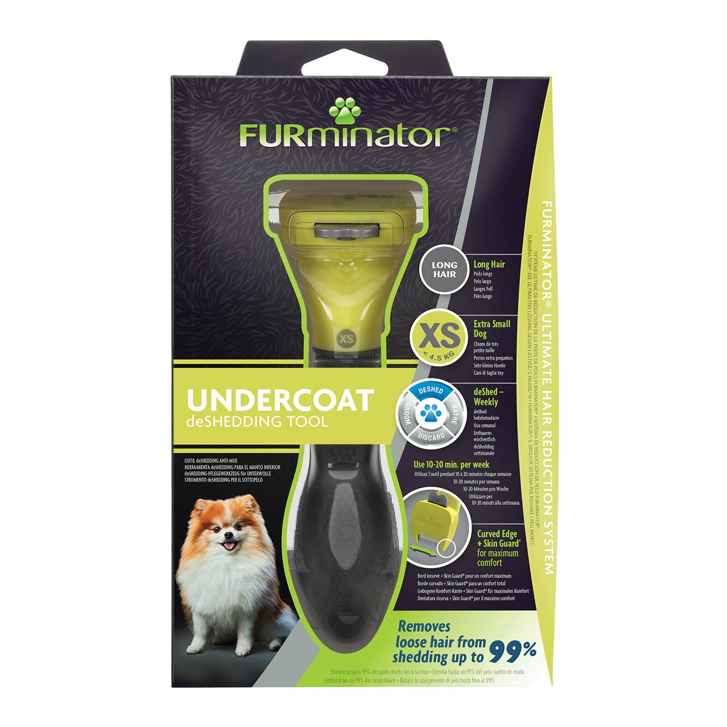 Dog Grooming Accessory Furminator Undercoat Deshedding Tool For Dogs Long Hair X-Small