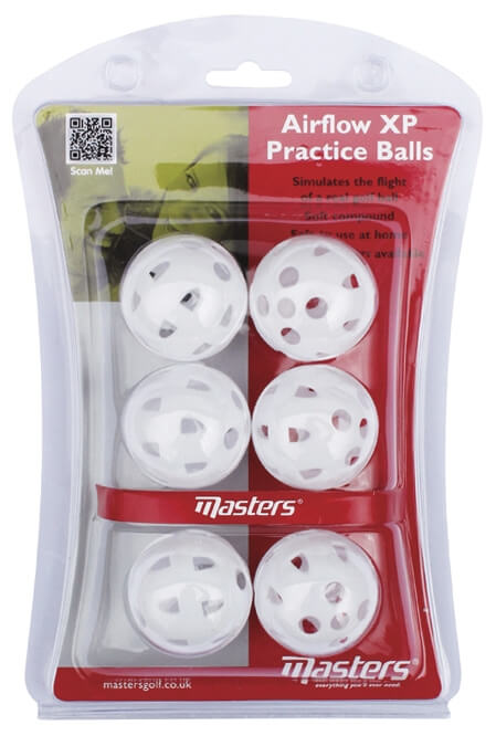 Golf Ball Masters Airflow Practice White x6 Pack