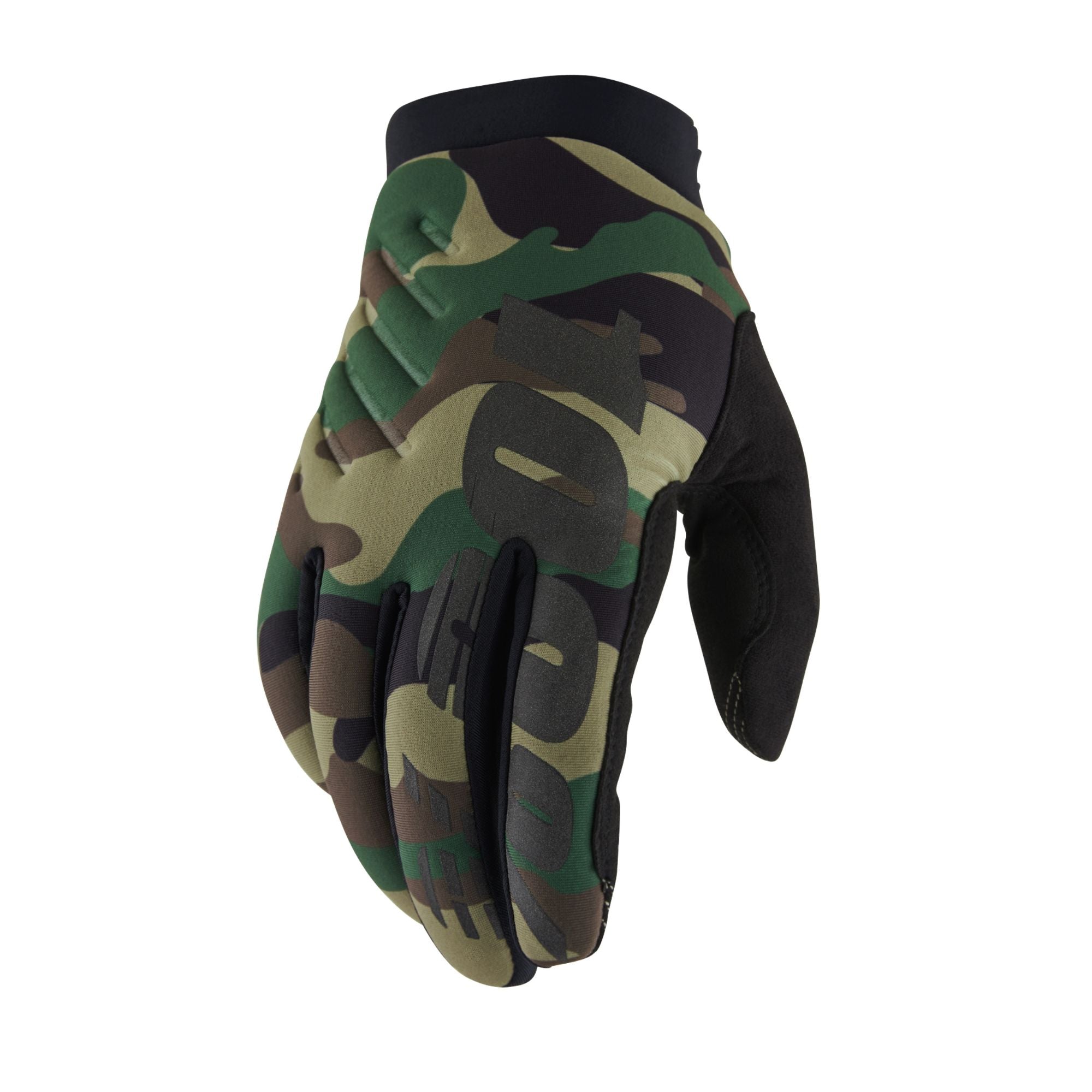 Men's Full Finger Cycling Gloves 100% Brisker AW22 Cold Weather Camo/Black X Large