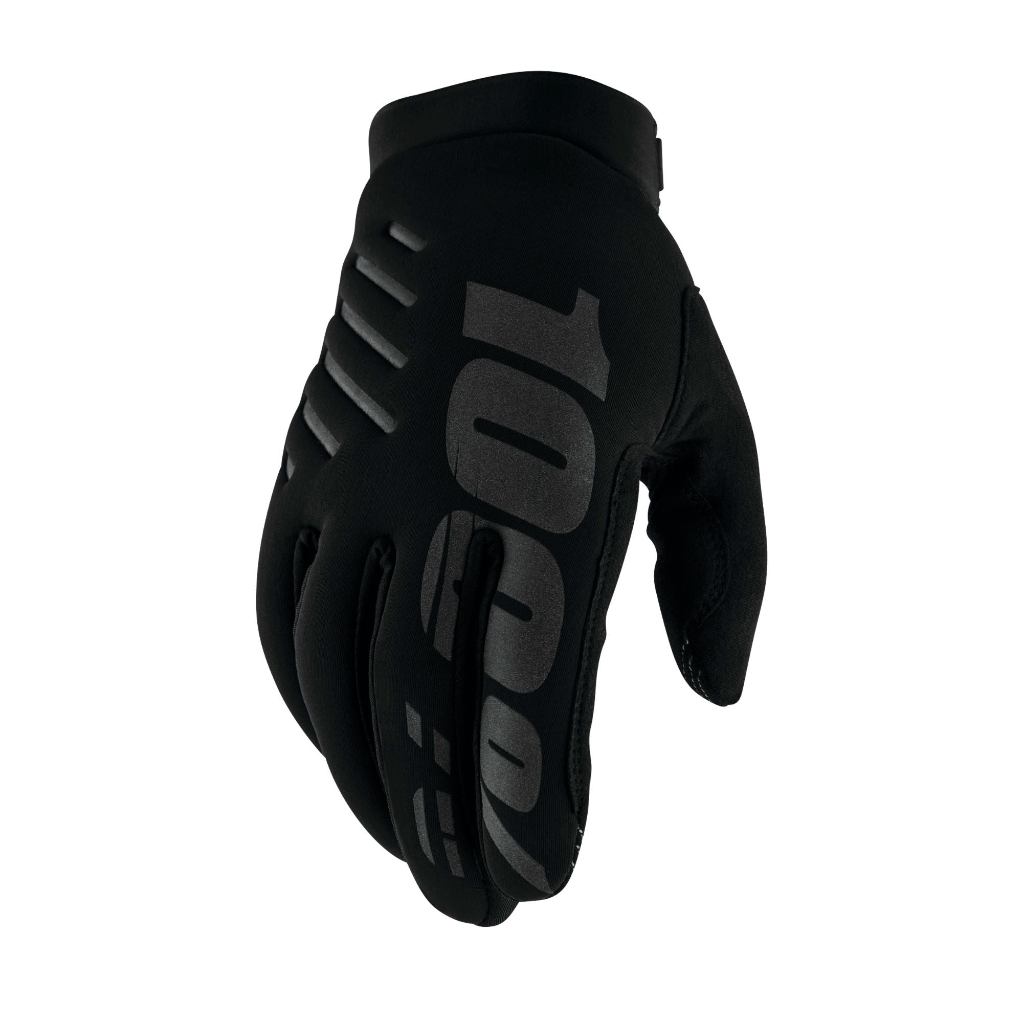 Kid's Full Finger Cycling Gloves 100% Brisker Youth AW22 Cold Weather Black X Large