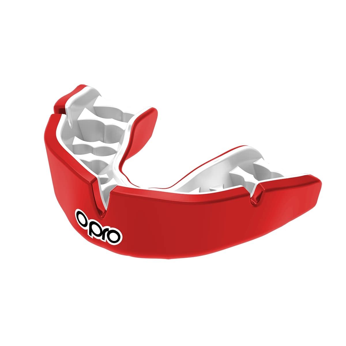 Men's Rugby Protective Mouthguard Opro Instant Custom Fit Adult 2022 Red/White