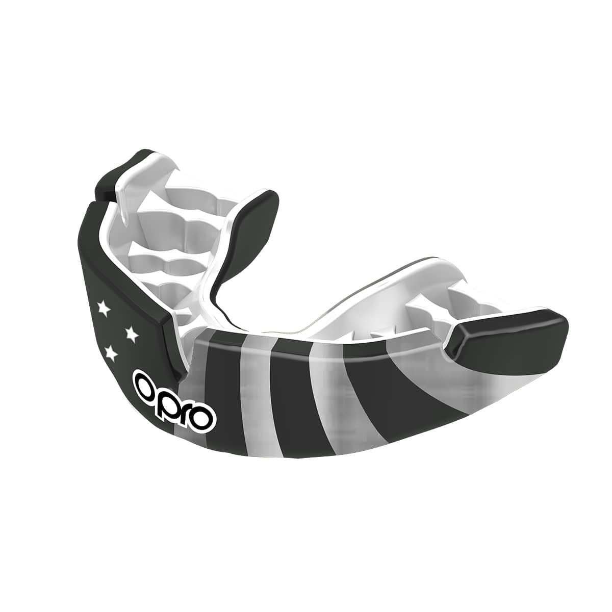 Men's Rugby Protective Mouthguard Opro Instant Custom Fit Countries 2022 USA Silver