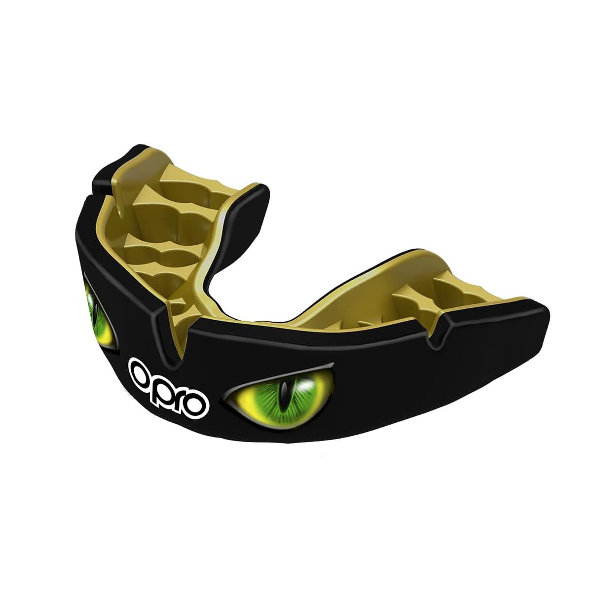 Men's Rugby Protective Mouthguard Opro Instant Custom Fit Eyes 2022 Black/Green/Gold