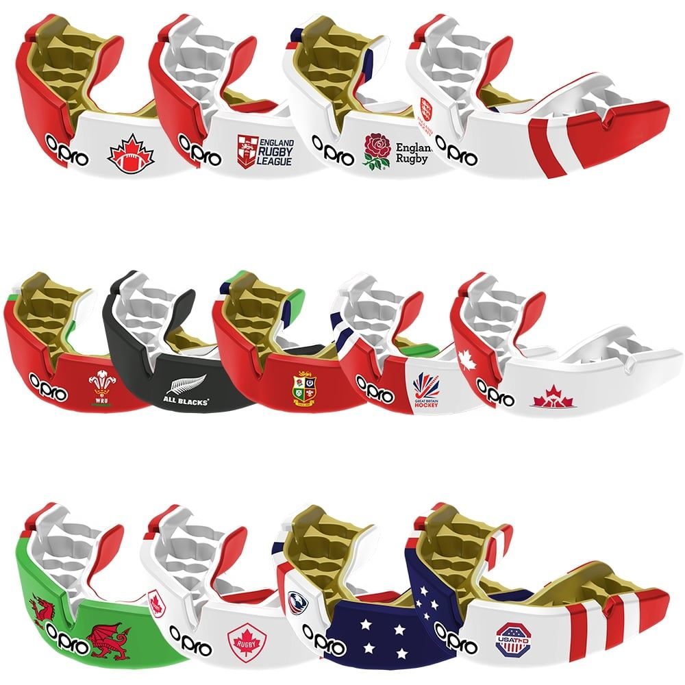 Opro Instant Custom Fit Licensed 2022 Men's Rugby Protective Mouthguard  Collection